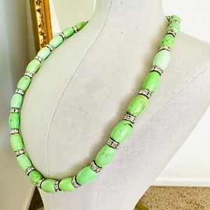 Vintage Green Stone Necklace